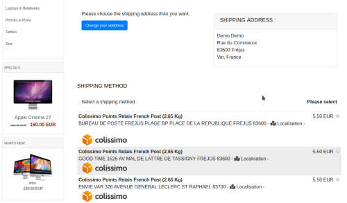 More information about "Apps shipping colissimo point relais"