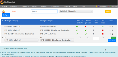 More information about "Products Related and Cross Sell"